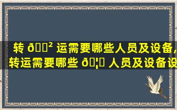 转 🌲 运需要哪些人员及设备,转运需要哪些 🦅 人员及设备设施
